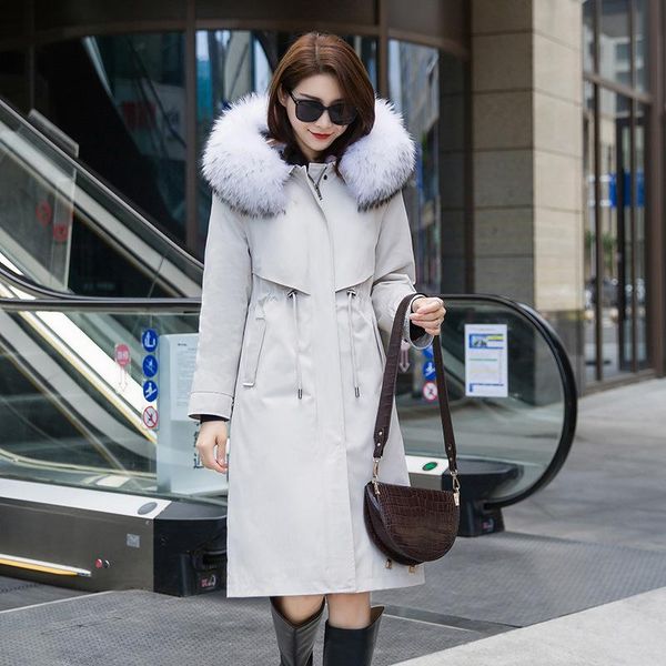 women's leather & faux sent to overcome the female 2021 coltsfoot fur coat removable over-the-knee add long mink bladder parka, Black
women's leather & faux sent to overcome the female 2021 coltsfoot fur coat removable over-the-knee add long mink bladder parka, Black