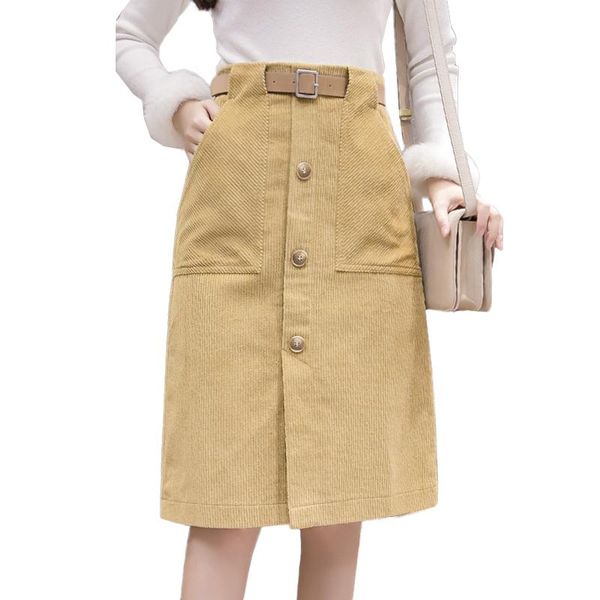 skirts fashion autumn winter high waist button midi skirt belted plus size harajuku streetwear corduroy womensjupe femme, Black
skirts fashion autumn winter high waist button midi skirt belted plus size harajuku streetwear corduroy womensjupe femme, Black