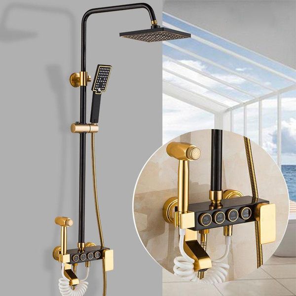 shower set bathroom faucet system and cold bath mixer space aluminum pressurized bathtub tap with abs head sets
shower set bathroom faucet system and cold bath mixer space aluminum pressurized bathtub tap with abs head sets