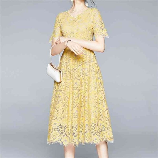 women summer eyelashed crochet lace dresses short sleeve work business office ol casual party bodycon big swing retro dress 210603, Black;gray
women summer eyelashed crochet lace dresses short sleeve work business office ol casual party bodycon big swing retro dress 210603, Black;gray