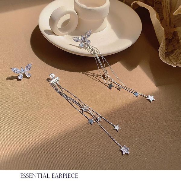 hoop & huggie 2021 trend butterfly tassel dangle earrings long fairy zircon korean elegant temperament luxury women's jewelry, Golden;silver
hoop & huggie 2021 trend butterfly tassel dangle earrings long fairy zircon korean elegant temperament luxury women's jewelry, Golden;silver