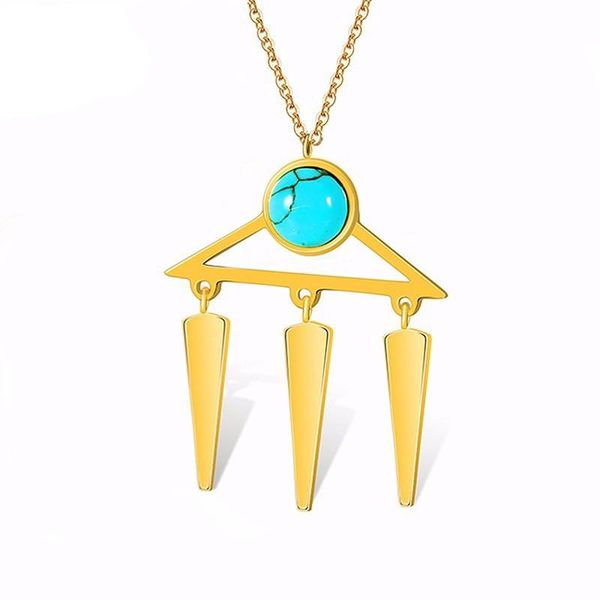stainless steel blue stone triangle geometric necklace creative design ladies jewellery dance party gifts chains, Silver
stainless steel blue stone triangle geometric necklace creative design ladies jewellery dance party gifts chains, Silver