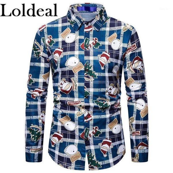 loldeal long sleeve plaid shirt men santa claus christmas tree print chemise homme manche longue, White;black
loldeal long sleeve plaid shirt men santa claus christmas tree print chemise homme manche longue, White;black