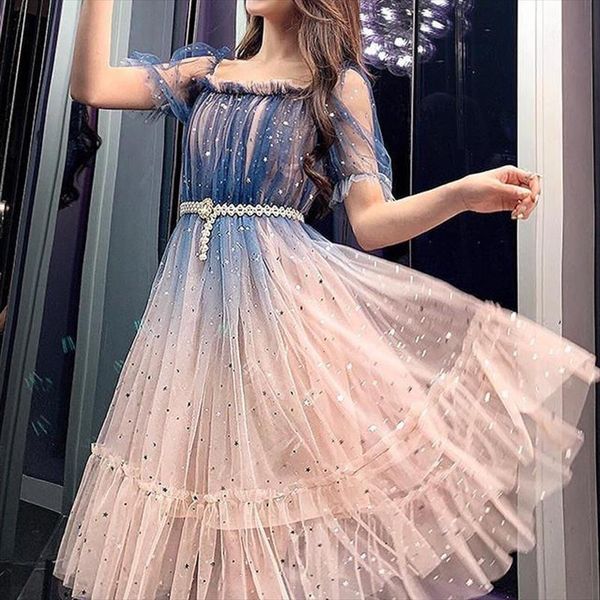 french summer sequins elegant designer womens dresses square collar midi party y2k clothes one piece korean, Black;gray
french summer sequins elegant designer womens dresses square collar midi party y2k clothes one piece korean, Black;gray