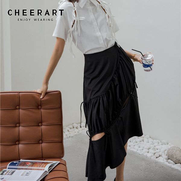 shirred black summer asymmetrical skirt women high waist hollow out ruffle long midi fashion designer 210427
shirred black summer asymmetrical skirt women high waist hollow out ruffle long midi fashion designer 210427