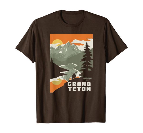 Vintage American Wyoming Grand Teton Travel Poster gift T-Shirt, Mainly pictures
Vintage American Wyoming Grand Teton Travel Poster gift T-Shirt, Mainly pictures