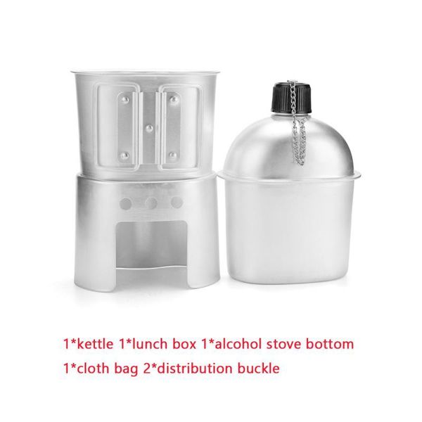 water bottle army military camping hiking canteen cup with handle portable practical tool for outdoor climbing walking travel 
water bottle army military camping hiking canteen cup with handle portable practical tool for outdoor climbing walking travel