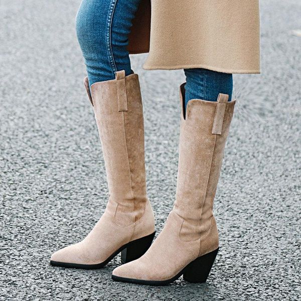 boots autumn winter imitation suede female knee high fashion slip on loose large size shoes lady thick heel western 34-46, Black
boots autumn winter imitation suede female knee high fashion slip on loose large size shoes lady thick heel western 34-46, Black