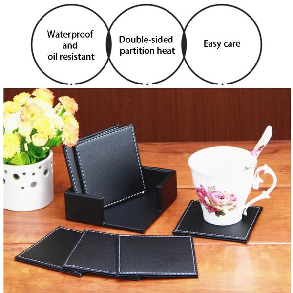 mats & pads 6 pcs cup mat coasters pu leather insulating heat-resistant placemat hollow casserole pad anti- home decoration
mats & pads 6 pcs cup mat coasters pu leather insulating heat-resistant placemat hollow casserole pad anti- home decoration