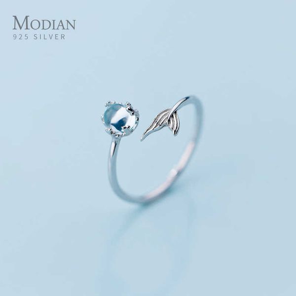 open adjustable sterling silver 925 marine life ring for women gift blue crystal loverly mermaid tail fine jewelry 210707
open adjustable sterling silver 925 marine life ring for women gift blue crystal loverly mermaid tail fine jewelry 210707