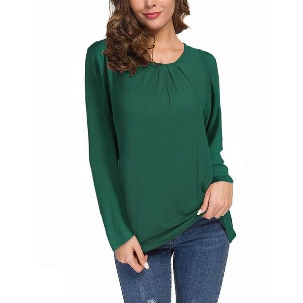 autumn fashion solid pleated blouse ladies casual loose o-neck basic tee female women long sleeve shirt blusa pullover, White
autumn fashion solid pleated blouse ladies casual loose o-neck basic tee female women long sleeve shirt blusa pullover, White