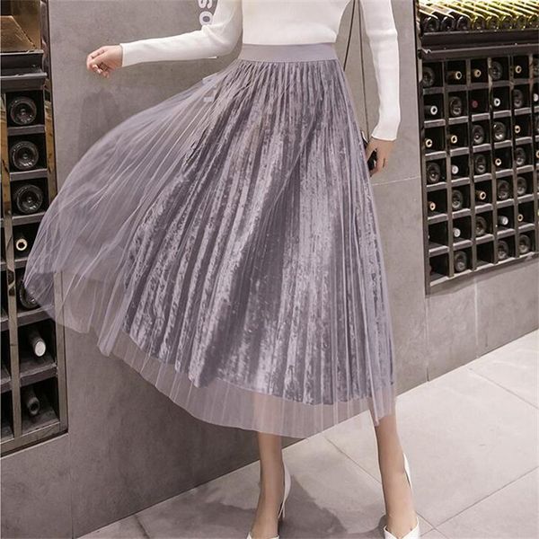 skirts women's clothing 2021 arrival women spring autumn mesh golden velvet bust girls chinese style pleated skirt 4 color, Black
skirts women's clothing 2021 arrival women spring autumn mesh golden velvet bust girls chinese style pleated skirt 4 color, Black