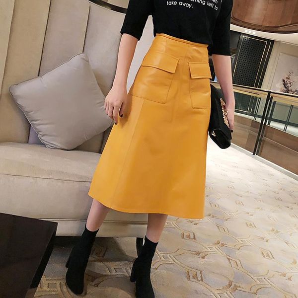 skirts autumn office ladies genuine leather womens skirt 2021 formal work high waist a line real sheepskin fashion long female, Black
skirts autumn office ladies genuine leather womens skirt 2021 formal work high waist a line real sheepskin fashion long female, Black