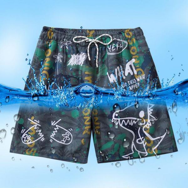 men's beach shorts sports pants for summer printed swimwear quick-drying casual boardshorts vacation outdoor knee surfing, White;black
men's beach shorts sports pants for summer printed swimwear quick-drying casual boardshorts vacation outdoor knee surfing, White;black