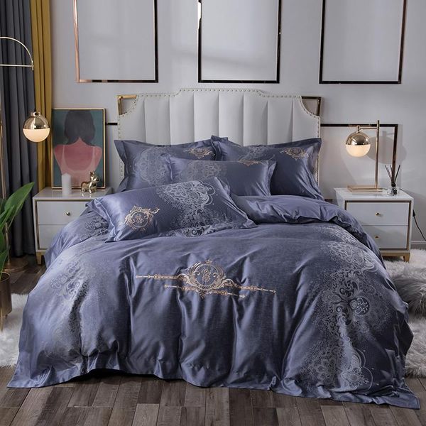 bedding sets grade european style cotton four piece set 60 thread satin jacquard embroidery quilt cover simple double 1.8m
bedding sets grade european style cotton four piece set 60 thread satin jacquard embroidery quilt cover simple double 1.8m