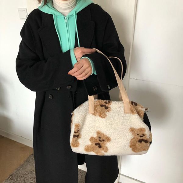 evening bags women bear print shoulder winter warm soft plush cylinder bag female faux fur shopper ladies travel fluffy tote
evening bags women bear print shoulder winter warm soft plush cylinder bag female faux fur shopper ladies travel fluffy tote