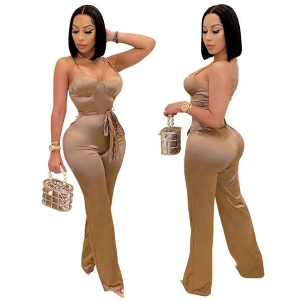 women fashion belt spaghetti strap jumpsuits 2021 spring summer sleeveless slim skinny club wear women's & rompers, Black;white
women fashion belt spaghetti strap jumpsuits 2021 spring summer sleeveless slim skinny club wear women's & rompers, Black;white