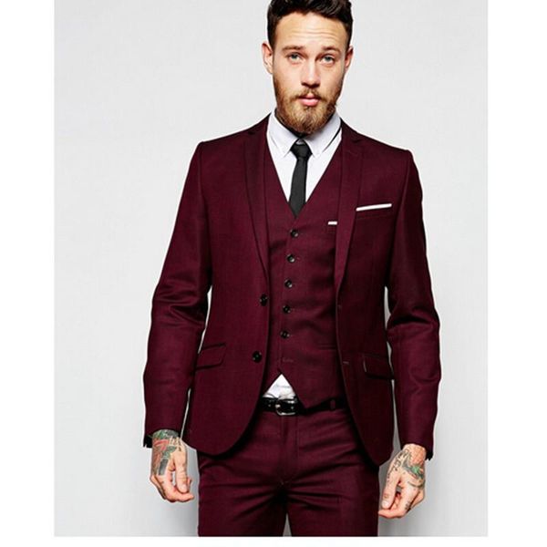 noenname_null 2021 men wedding suits groom formal suit two buttons burgundy tuxedo jacket 3 pieces costume homme men's & blazers, White;black
noenname_null 2021 men wedding suits groom formal suit two buttons burgundy tuxedo jacket 3 pieces costume homme men's & blazers, White;black