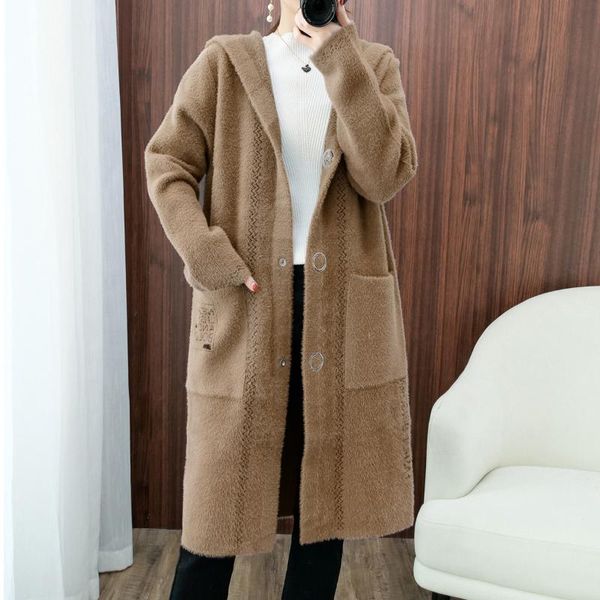 women's wool & blends women winter waterproof long trend coat knitted autumn single breasted hooded overcoat woolen embroidery outwear, Black
women's wool & blends women winter waterproof long trend coat knitted autumn single breasted hooded overcoat woolen embroidery outwear, Black