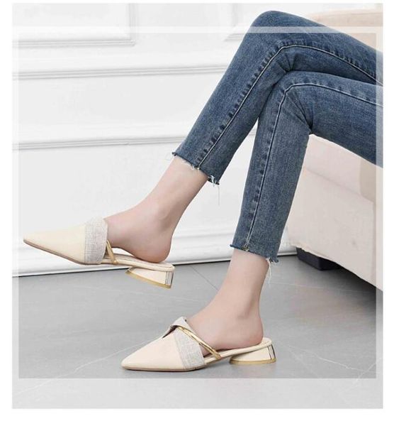 slippers baotou half women's outer wear 2021 spring and summer fashion flat-bottomed wild color matching thick heel pointed, Black
slippers baotou half women's outer wear 2021 spring and summer fashion flat-bottomed wild color matching thick heel pointed, Black