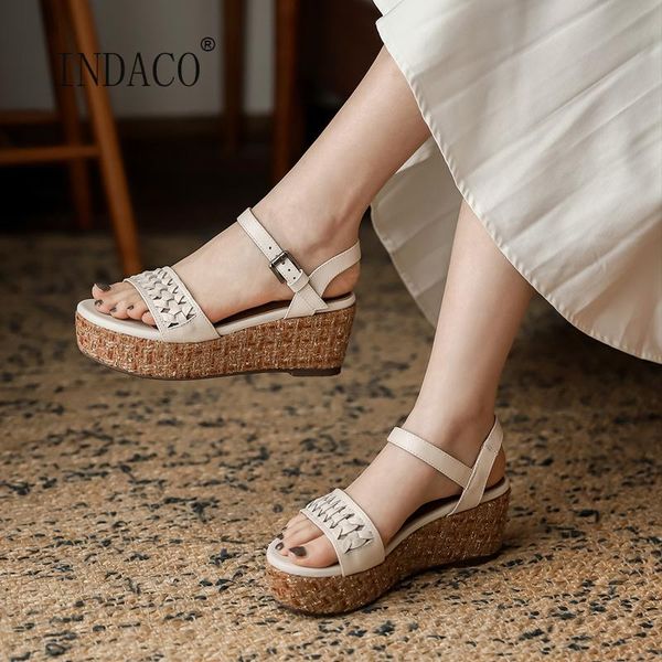 women platform sandals genuine leather ankle strap comfortable summer footwears 7cm, Black
women platform sandals genuine leather ankle strap comfortable summer footwears 7cm, Black