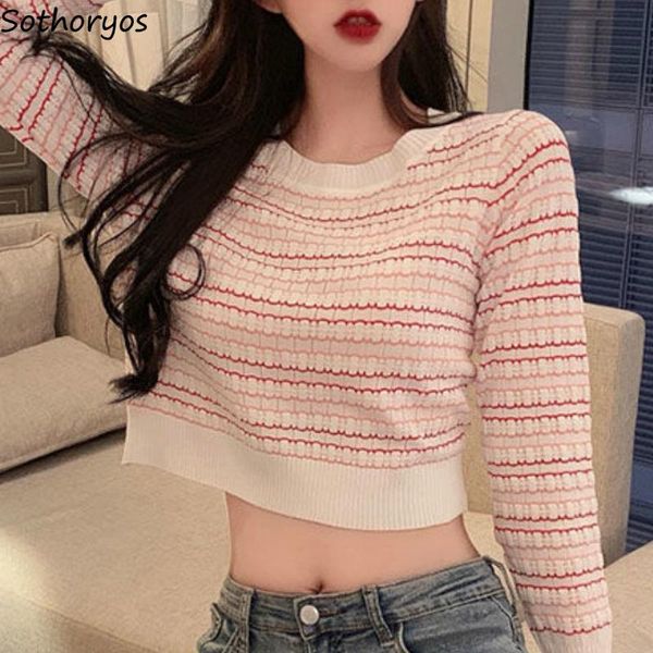 pullover women striped o-neck short sweet fashion slim korean style crop thin chic female sweaters all-match ulzzang women's, White;black
pullover women striped o-neck short sweet fashion slim korean style crop thin chic female sweaters all-match ulzzang women's, White;black