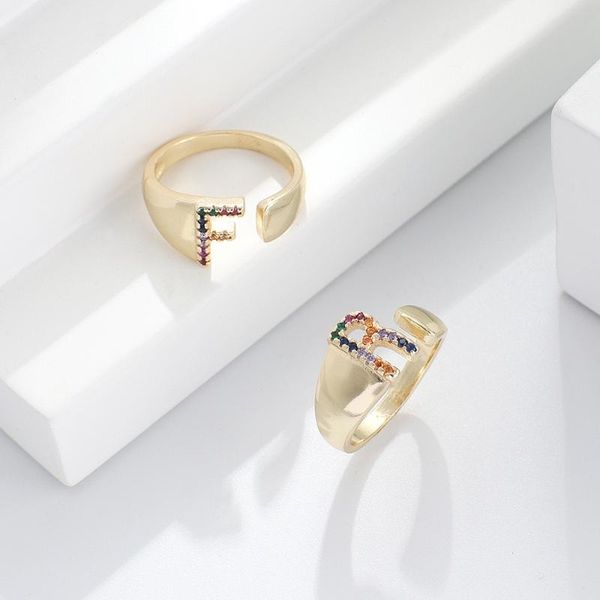 wedding rings gojomem a-z alphabet initials colorful cz punk gold color adjustable open letter ring fashion jewelry gift 2021, Slivery;golden
wedding rings gojomem a-z alphabet initials colorful cz punk gold color adjustable open letter ring fashion jewelry gift 2021, Slivery;golden