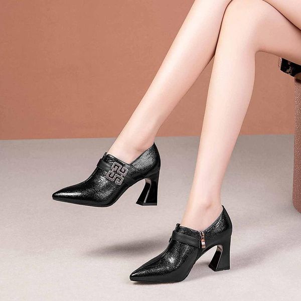 spring leather women's shoes fashion high heels noble designer embossed decorative elegant banquet casual dress, Black
spring leather women's shoes fashion high heels noble designer embossed decorative elegant banquet casual dress, Black