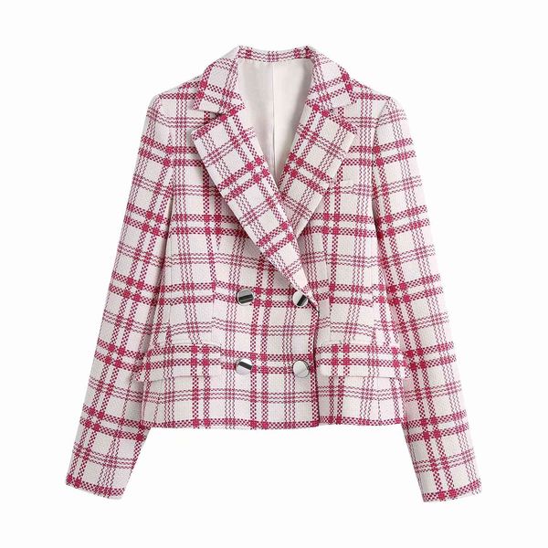 ladies double-breasted lapel check textured women's jacket chic female plaid female coat 210507, Black;brown
ladies double-breasted lapel check textured women's jacket chic female plaid female coat 210507, Black;brown