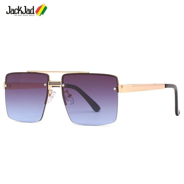 sunglasses jackjad 2021 fashion half metal frame square style men vintage rivets brand design sun glasses 10191, White;black
sunglasses jackjad 2021 fashion half metal frame square style men vintage rivets brand design sun glasses 10191, White;black