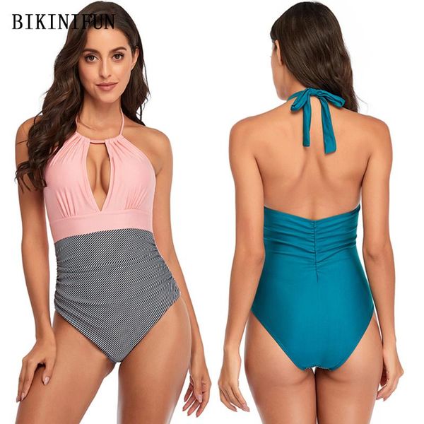 striped patchwork monokini women deep v swimsuit backless halter swimwear s-2xl girl plus size high neck one piece suit one-piece suits
striped patchwork monokini women deep v swimsuit backless halter swimwear s-2xl girl plus size high neck one piece suit one-piece suits