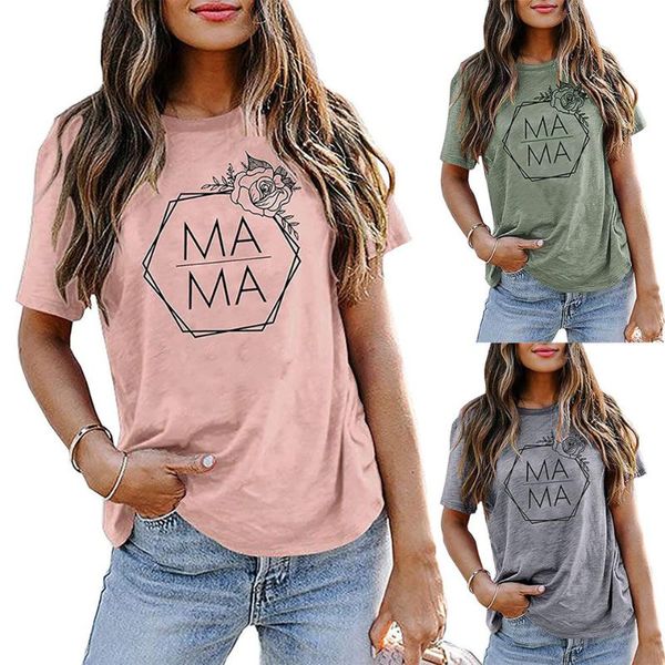 letter mama and rose t shirts printed t-shirt for women summer casual cotton o-neck loose harajukul women's, White
letter mama and rose t shirts printed t-shirt for women summer casual cotton o-neck loose harajukul women's, White