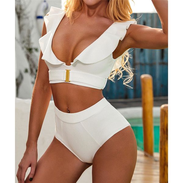 female swimsuit high waist bikini 2021 ruffled white women swimwear two-pieces bikini set high waist bather bathing suit k2279
female swimsuit high waist bikini 2021 ruffled white women swimwear two-pieces bikini set high waist bather bathing suit k2279