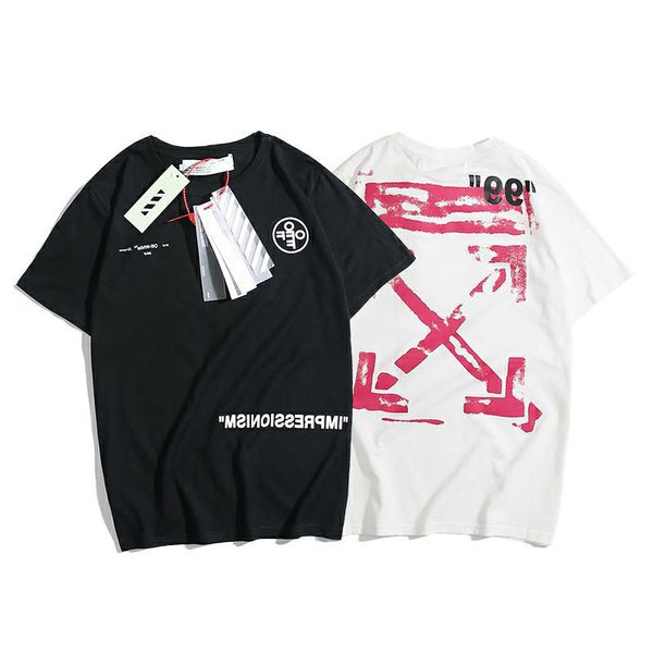 off short sleeve t-shirt ow white crew neck back red rendering short sleeve arrow tide brand men's and women's t-shirt, Black
off short sleeve t-shirt ow white crew neck back red rendering short sleeve arrow tide brand men's and women's t-shirt, Black