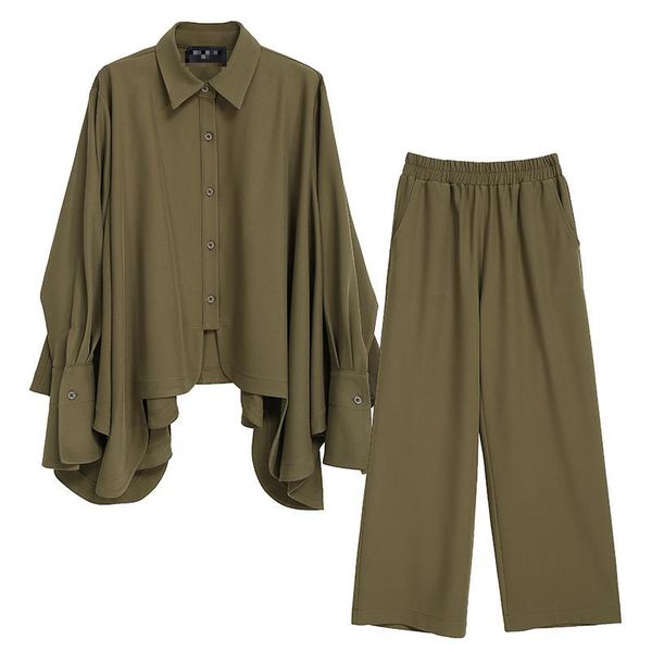 women's two piece pants getspring women set shirt pant sets batwing sleeve irregular high waist wide leg fashion two-piece 2021, White
women's two piece pants getspring women set shirt pant sets batwing sleeve irregular high waist wide leg fashion two-piece 2021, White