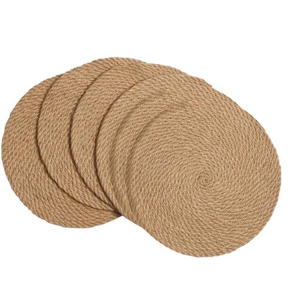 round braided placemats set of 6 natural jute handmade 11.8 inch heat resistant thick pads mats
round braided placemats set of 6 natural jute handmade 11.8 inch heat resistant thick pads mats