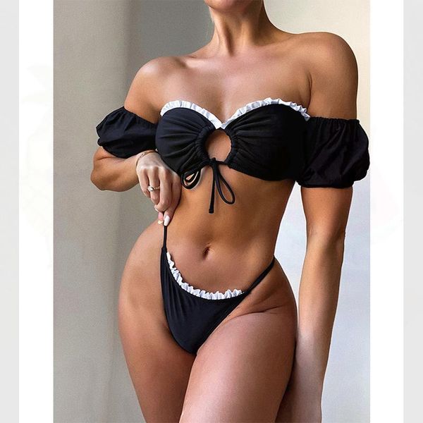 women's swimwear bikini plus size 2021 swimsuit bathing suit biquini feminino swimming for women maillot de bain femme swim, White;black
women's swimwear bikini plus size 2021 swimsuit bathing suit biquini feminino swimming for women maillot de bain femme swim, White;black