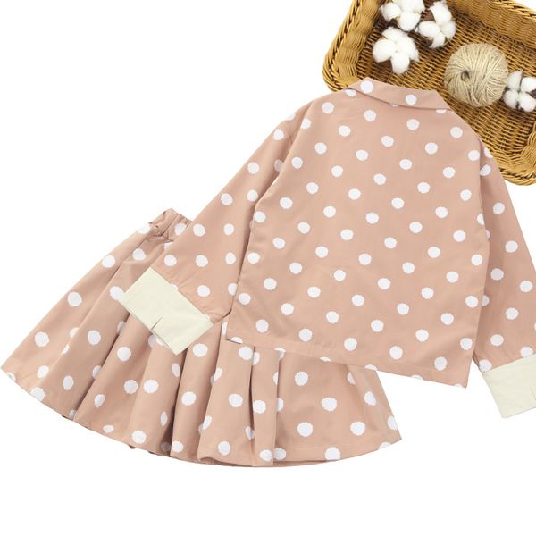 girls suit set dot pattern clothing for girls outerwear + skirt tracksuit for girl casual style kid clothes, White
girls suit set dot pattern clothing for girls outerwear + skirt tracksuit for girl casual style kid clothes, White