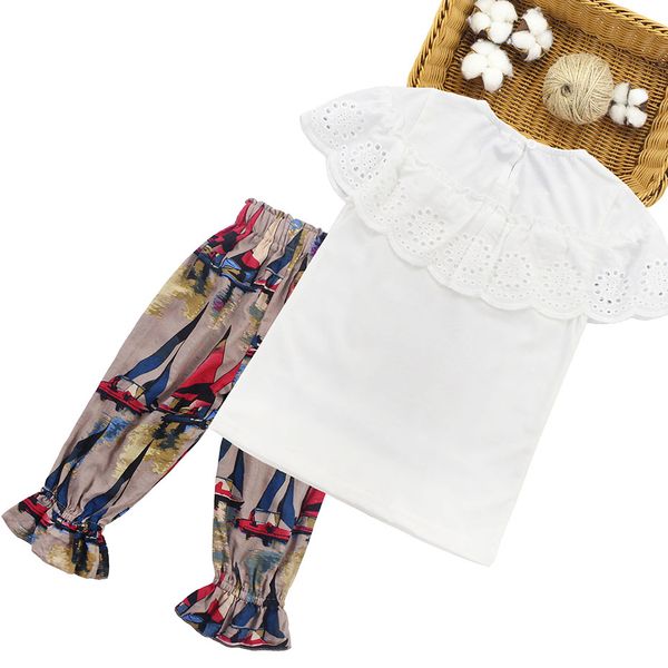 children clothes floral tshirt + pants girls outfits summer clothes for girls casual style childrens tracksuit, White
children clothes floral tshirt + pants girls outfits summer clothes for girls casual style childrens tracksuit, White