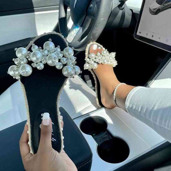 sandals pearl slippers women summer fashion bling female candy color beach diamond flat shoes outdoor w p976, Black
sandals pearl slippers women summer fashion bling female candy color beach diamond flat shoes outdoor w p976, Black