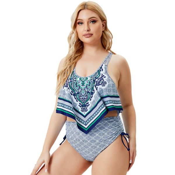 women's swimwear 2022 large size xl-10xl push up women high waist bikini sets plus ruffle tankini swimsuit two piece set, White;black
women's swimwear 2022 large size xl-10xl push up women high waist bikini sets plus ruffle tankini swimsuit two piece set, White;black