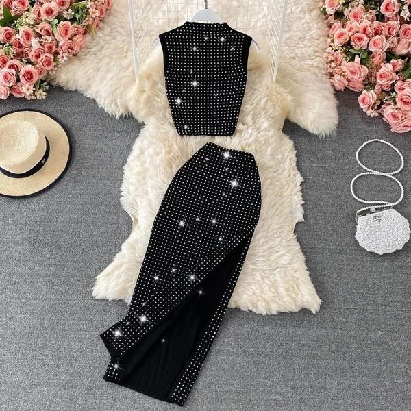two piece dress female set 2 parts, short sleeveless part + skirt separated with high waist op0n, White
two piece dress female set 2 parts, short sleeveless part + skirt separated with high waist op0n, White