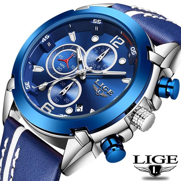 wristwatches relogio masculino 2021 lige men watch brand fashion chronograph quartz sport military wrist reloj hombre, Slivery;brown
wristwatches relogio masculino 2021 lige men watch brand fashion chronograph quartz sport military wrist reloj hombre, Slivery;brown