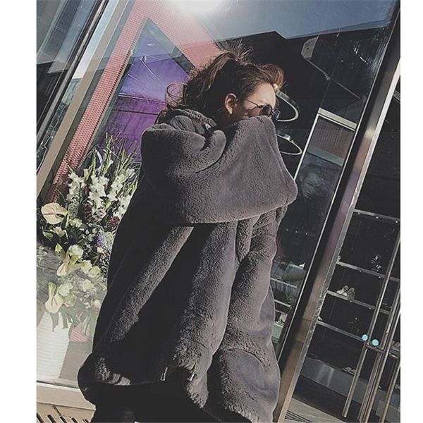 women's fur & faux woman oversize coat winter warm thick hooded long coats women jacket fashion loose plush overcoat fluffy jackets nic, Black
women's fur & faux woman oversize coat winter warm thick hooded long coats women jacket fashion loose plush overcoat fluffy jackets nic, Black