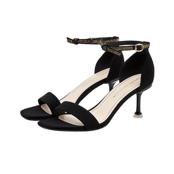 sandals josiny 2021 women's high heels summer shoes woman open toes buckle casual hoof heel female crystal decoration, Black
sandals josiny 2021 women's high heels summer shoes woman open toes buckle casual hoof heel female crystal decoration, Black