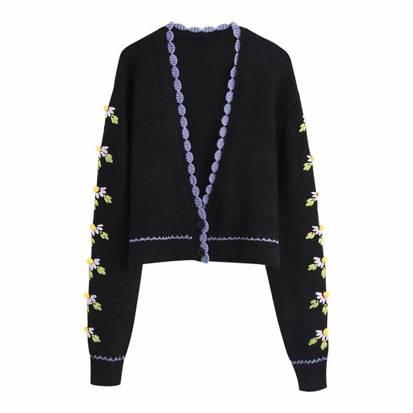 women's knits & tees autumn chic lady fashion long sleeve flower embroidery black za knitted cardigans women v-neck ruffles l, White
women's knits & tees autumn chic lady fashion long sleeve flower embroidery black za knitted cardigans women v-neck ruffles l, White