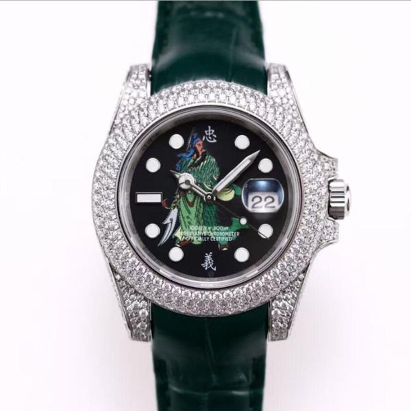 wristwatches 2021 models men automatic mechanical watch sapphire 4 colors lether stainless steel blue diamonds dial 41mm, Slivery;brown
wristwatches 2021 models men automatic mechanical watch sapphire 4 colors lether stainless steel blue diamonds dial 41mm, Slivery;brown