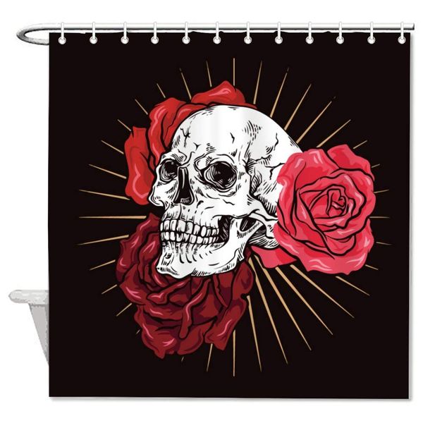 black cool floral skull waterproof shower curtains for bathtub shower novelty fabric bathroom liner decorative polyester bath
black cool floral skull waterproof shower curtains for bathtub shower novelty fabric bathroom liner decorative polyester bath