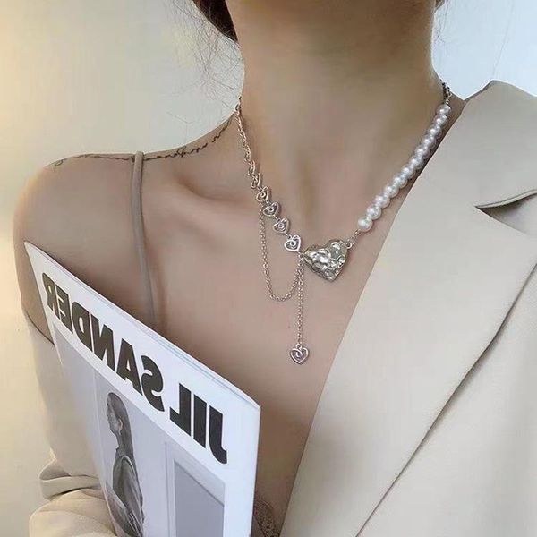 chokers fashion punk gold cuban link chain necklace pearl heart tassel pendant choker necklaces for women wedding gift, Golden;silver
chokers fashion punk gold cuban link chain necklace pearl heart tassel pendant choker necklaces for women wedding gift, Golden;silver