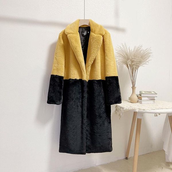 women's fur & faux gamporl 2021 natural mink coat winter jacket fashion overcoat female two color long outwear, Black
women's fur & faux gamporl 2021 natural mink coat winter jacket fashion overcoat female two color long outwear, Black